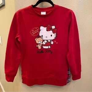 HELLO KITTY Red Graphic Sweater Size Small